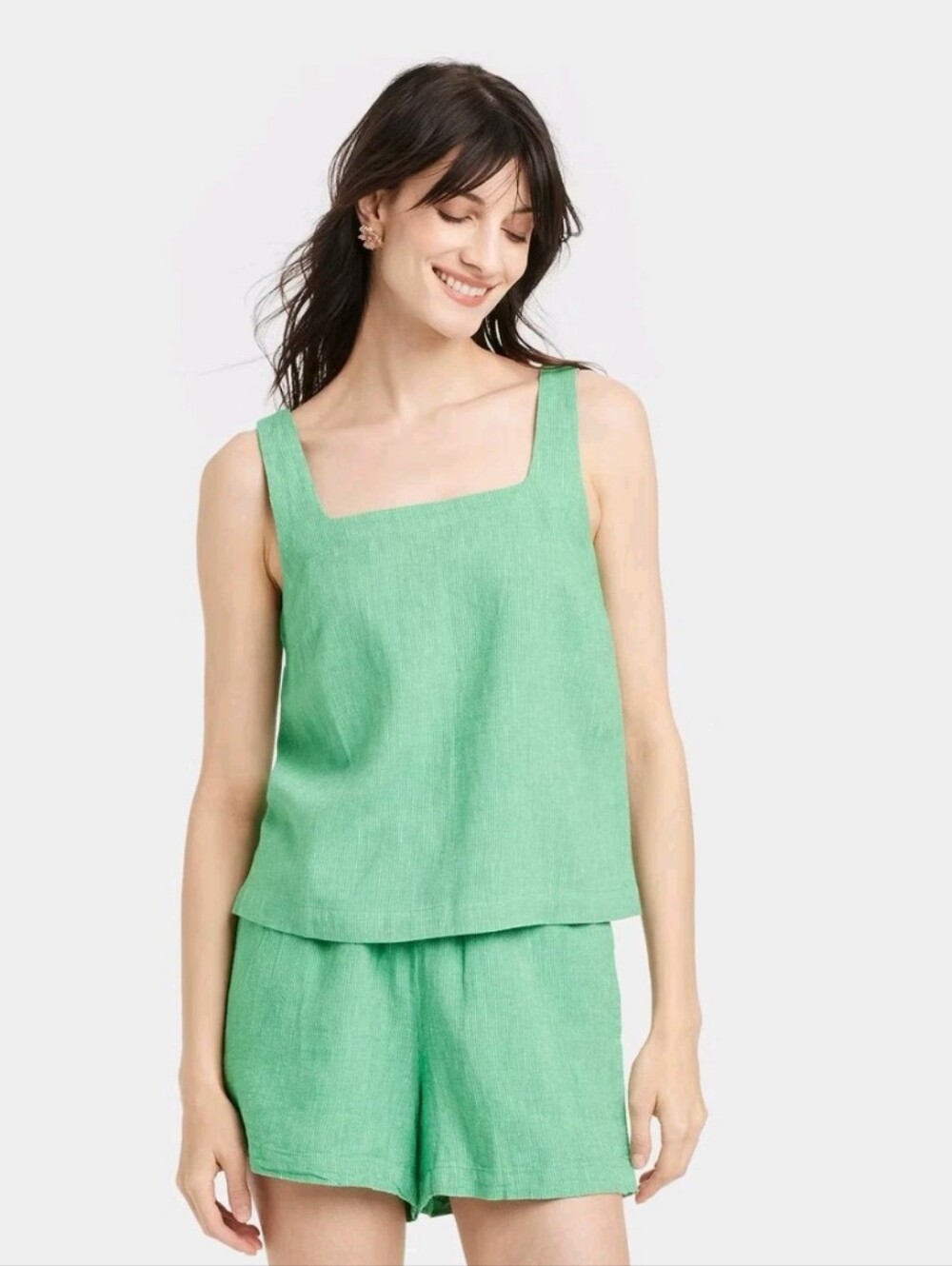 Linen Blend Tank Top